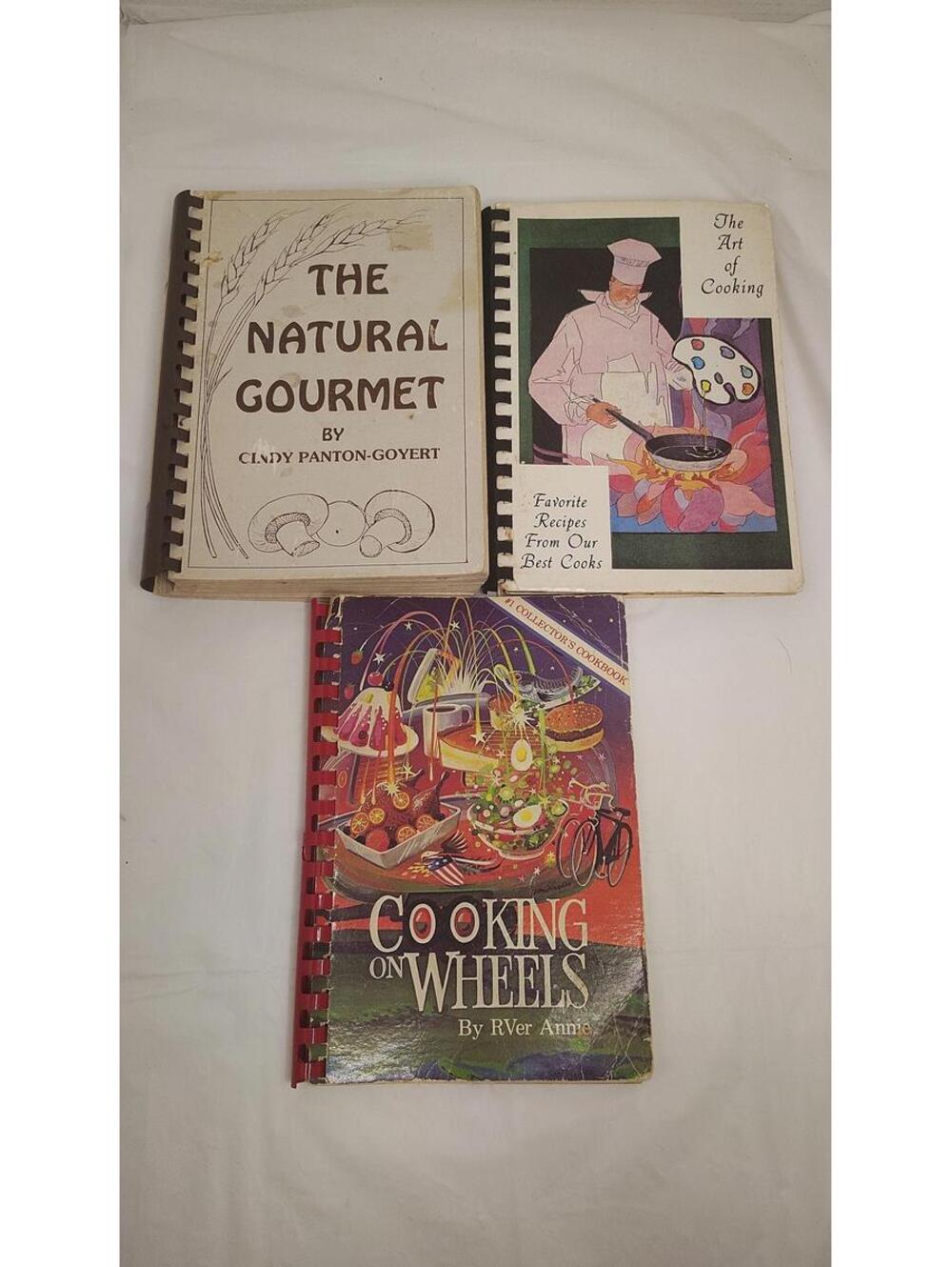 Vintage Spiral Cookbook Bundle(3) | RV Cooking, Natural Foods, Community Recipes